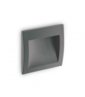 LED Outdoor Square Recessed Wall Light Anthracite IP65, 3000K