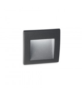 LED Outdoor Square Recessed Wall Light Anthracite IP65, 3000K