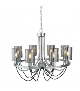 8 Light Multi Arm Chandelier Chrome Finish, E14 - 1