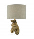 Wall Light Gold with Natural Linen Shade