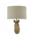 Wall Light Gold with Natural Linen Shade