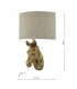 Wall Light Gold with Natural Linen Shade