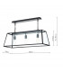 Straight Bar Pendant Light Black, 3x E27