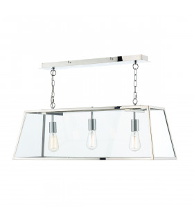 Straight Bar Pendant Light Stainless Steel, 3x E27