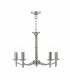 Dual Mount Pendant Light Satin Chrome, 5x E14