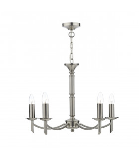 Dual Mount Pendant Light Satin Chrome, 5x E14