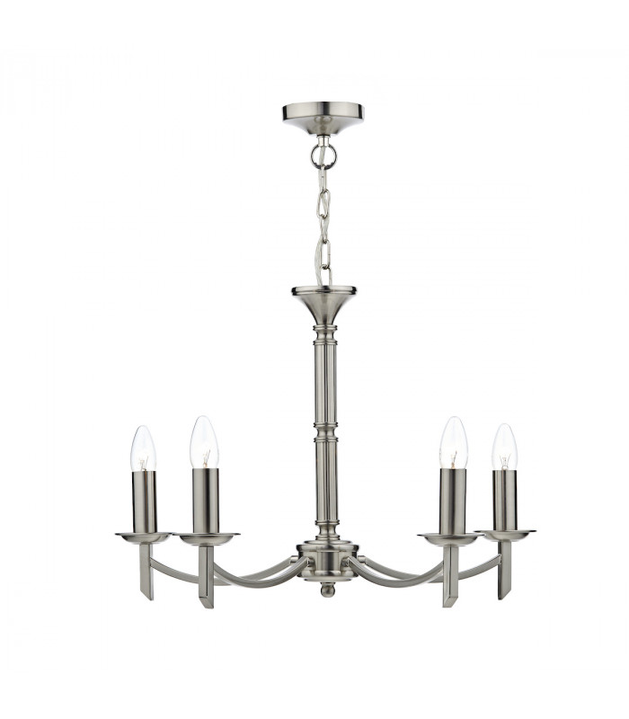 Dual Mount Pendant Light Satin Chrome, 5x E14