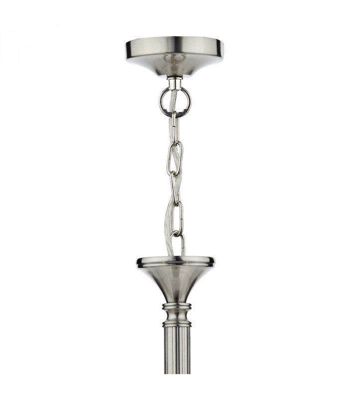 Dual Mount Pendant Light Satin Chrome, 5x E14