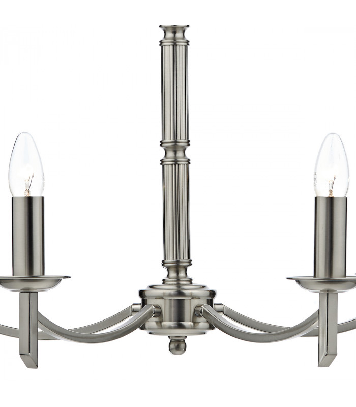 Dual Mount Pendant Light Satin Chrome, 5x E14