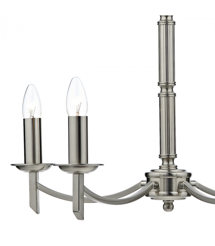Dual Mount Pendant Light Satin Chrome, 5x E14