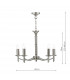 Dual Mount Pendant Light Satin Chrome, 5x E14
