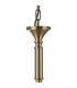 Dual Mount Pendant Light Antique Brass, 5x E14