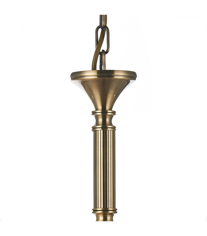 Dual Mount Pendant Light Antique Brass, 5x E14
