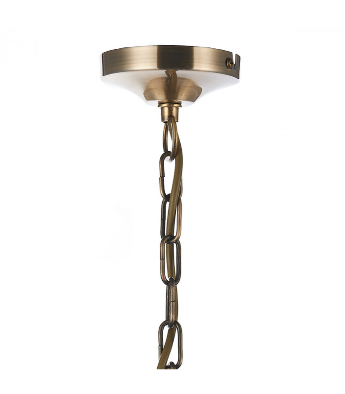 Dual Mount Pendant Light Antique Brass, 5x E14