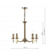 Dual Mount Pendant Light Antique Brass, 5x E14