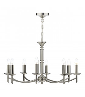 Dual Mount Pendant Light Satin Chrome, 8x E14