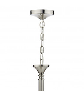 Dual Mount Pendant Light Satin Chrome, 8x E14