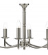Dual Mount Pendant Light Satin Chrome, 8x E14