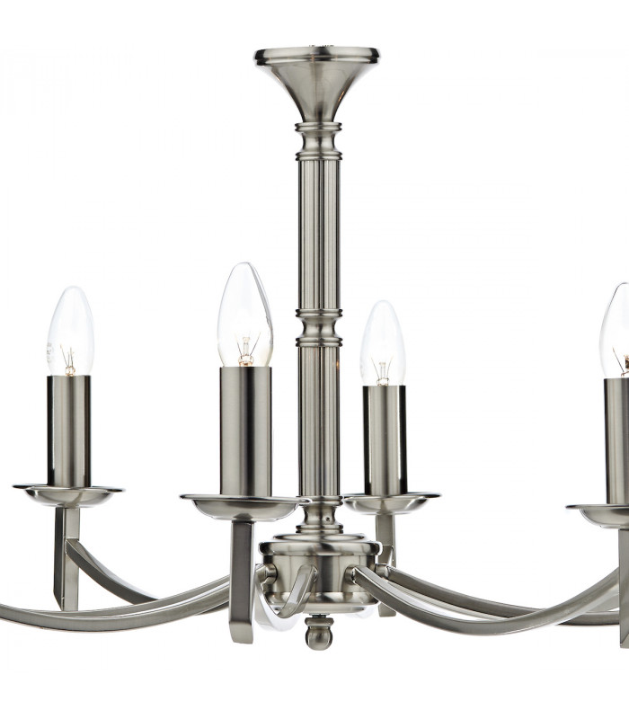 Dual Mount Pendant Light Satin Chrome, 8x E14