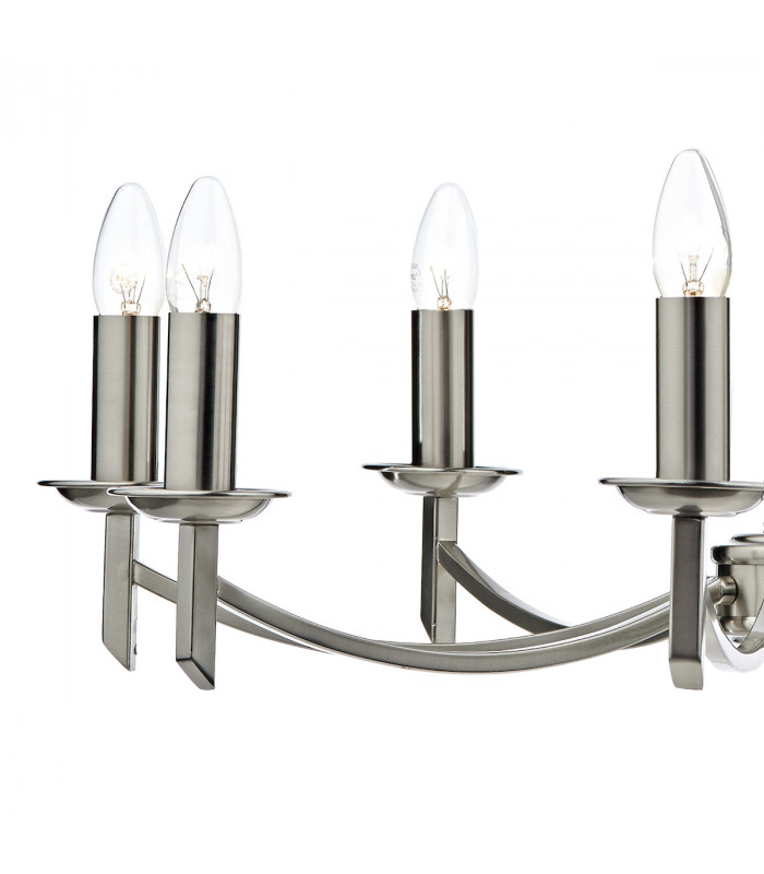 Dual Mount Pendant Light Satin Chrome, 8x E14