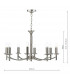 Dual Mount Pendant Light Satin Chrome, 8x E14