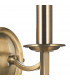 Candle Double Wall Light Antique Brass