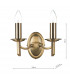 Candle Double Wall Light Antique Brass