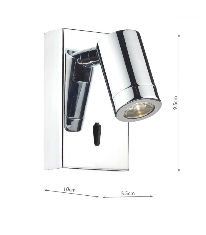 Reading Wall Light LED Polished Chrome