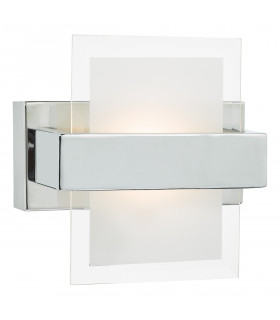 LED Wall Light Polished Chrome & Glass