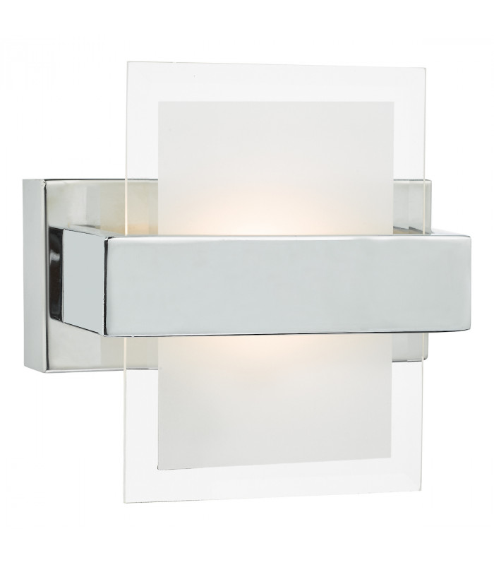 LED Wall Light Polished Chrome & Glass