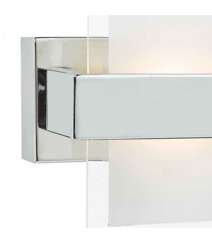 LED Wall Light Polished Chrome & Glass