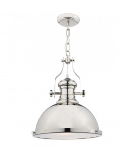 Dome Pendant Light Polished Chrome, 1x E27