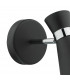 Single Spotlight Wall Light Matt Black & Polished Chrome