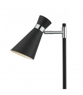 Task Table Lamp Matt Black & Polished Chrome
