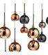 Bar Pendant Light Black Chrome & Multi Colour, 15x G4
