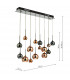 Bar Pendant Light Black Chrome & Multi Colour, 15x G4