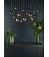 Bar Pendant Light Black Chrome & Multi Colour, 15x G4