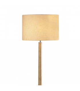 Floor Lamp Light Wood complete with Round Shade