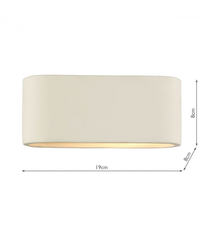 Plaster Ceramic Wall Light Small