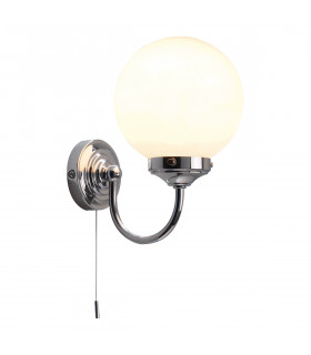 Wall Light complete with Switch Polished Chrome IP44