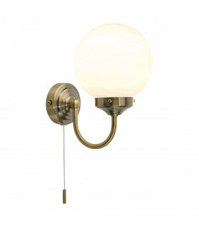 Single Wall Light Antique Brass IP44