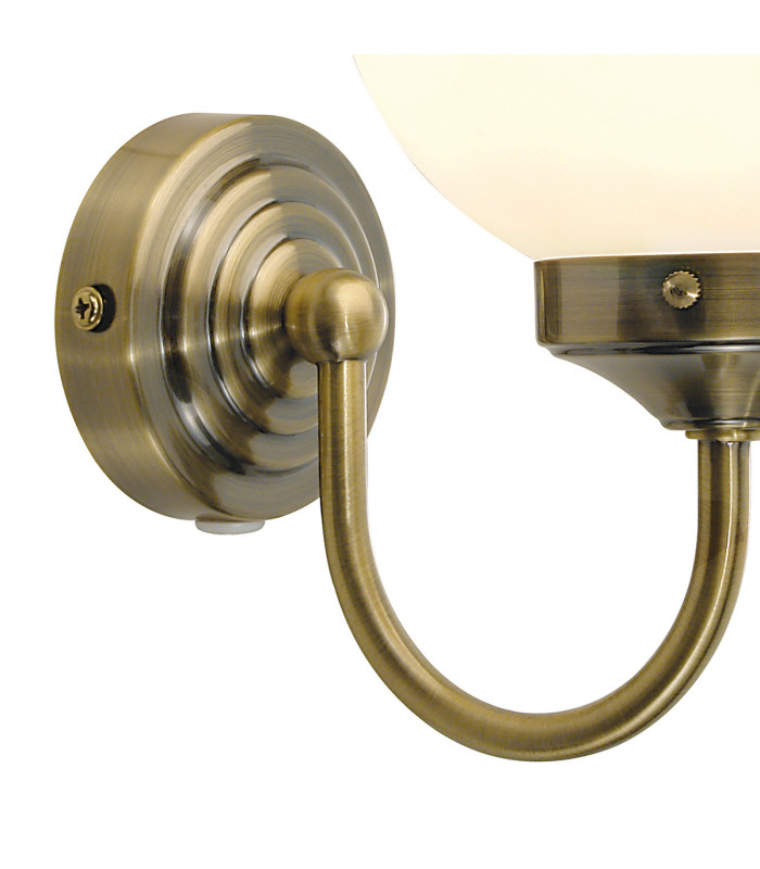 Single Wall Light Antique Brass IP44