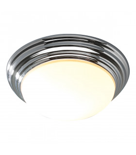 Round Flush Ceiling Light Bowl Small Polished Chrome IP44