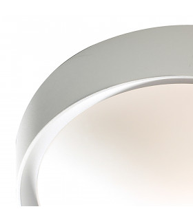 Simple Flush Ceiling Light White IP44, 1x E27