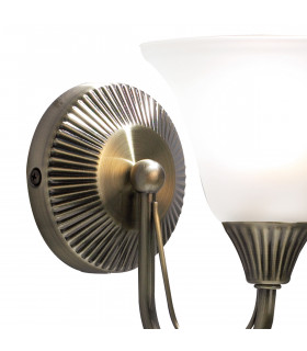 Single Wall Light Antique Brass complete with Glass
