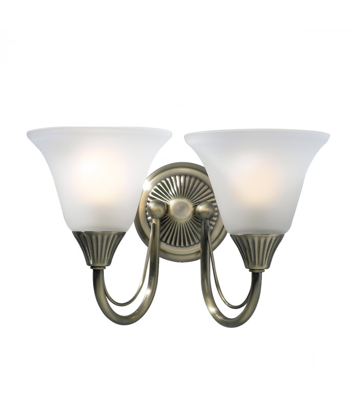 Double Wall Light Antique Brass