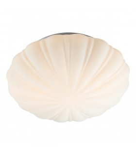 Patterned Glass Flush Ceiling Light Small IP44