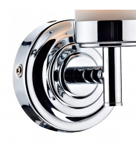Bathroom Single Wall Light Polished Chrome IP44