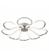 Integrated LED 8 Light Small Flush Ceiling Light Chrome, White - 1