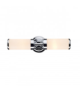 Bathroom Double Wall Light Polished Chrome IP44